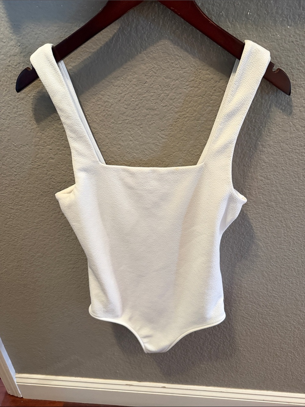 Show Me Your MuMu White Textured Bodysuit